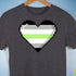 Agender Pride 8-Bit Pixel Heart Premium Unisex T-Shirt - Dark Grey Heather